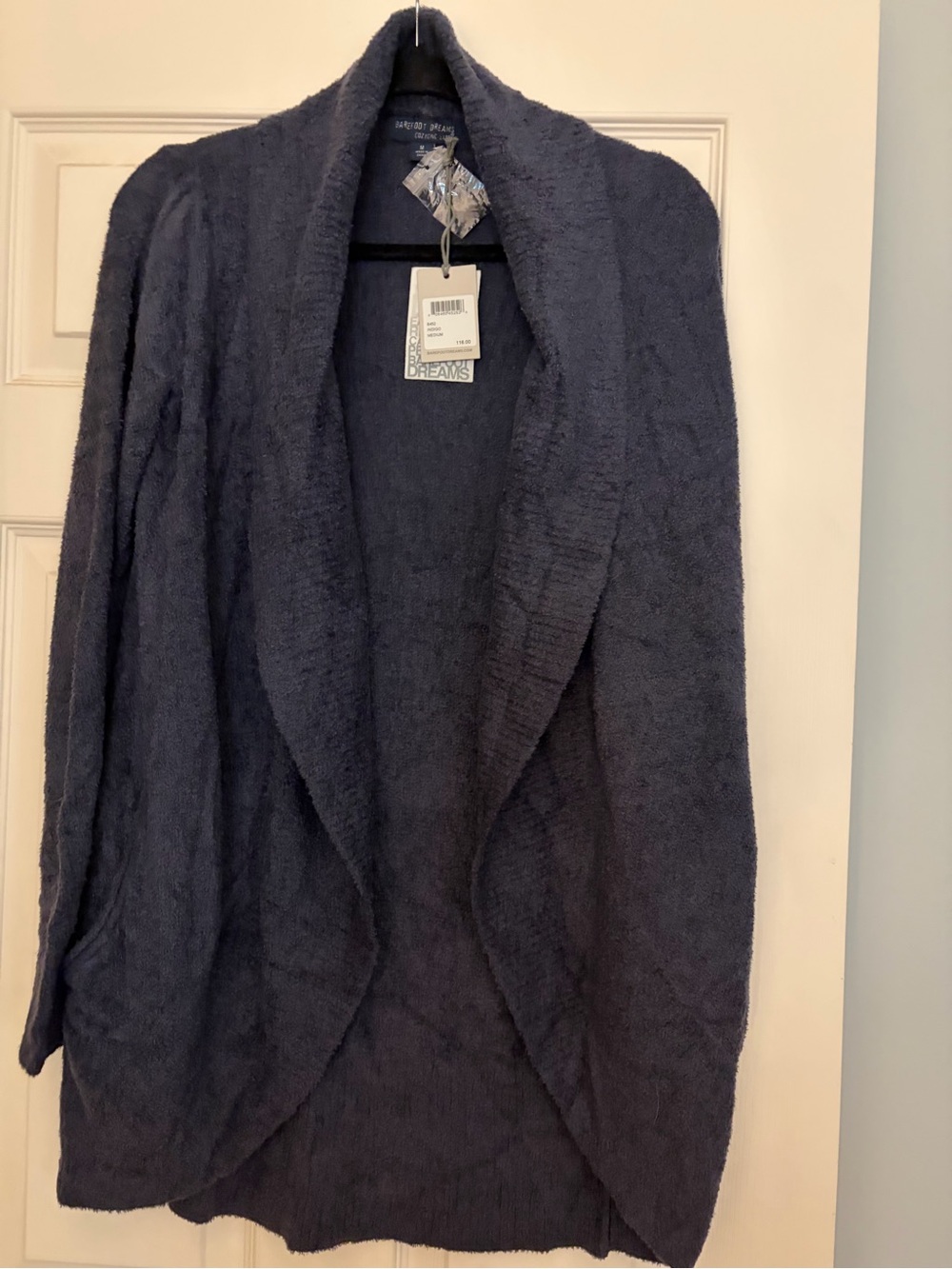 Barefoot Dreams Navy Blue Plush Cozy Lite Open-Front Cardigan